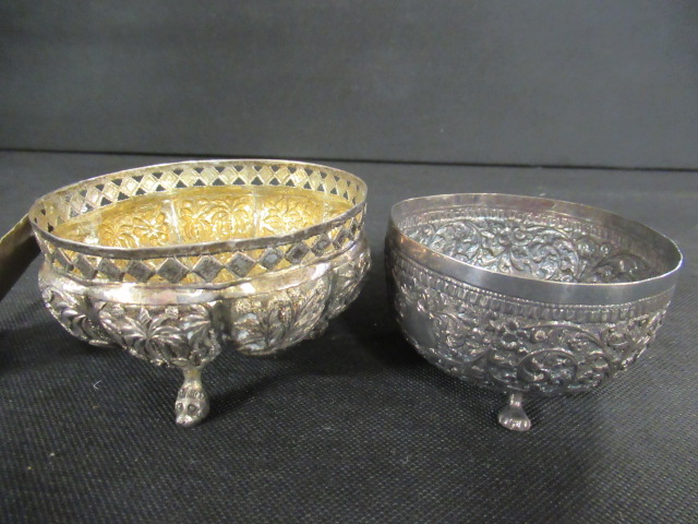 WHITE METAL BON BON DISH AND ANOTHER Image