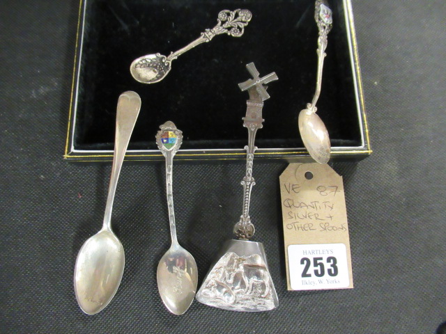 QUANTITY OF SILVER AND OTHER SPOONS Image