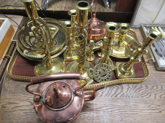 TRAY OF BRASS AND COPPER Image