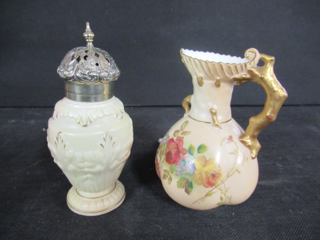 ROYAL WORCESTER EWER AND A HADLEY CASTOR Image