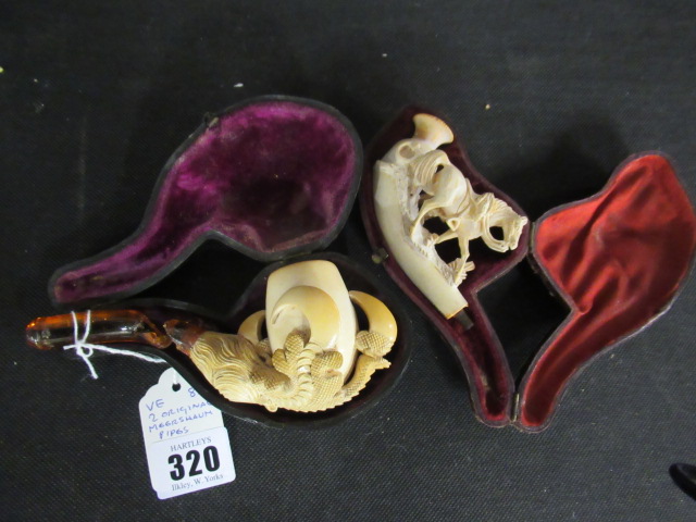 TWO MEERSCHAUM PIPES Image