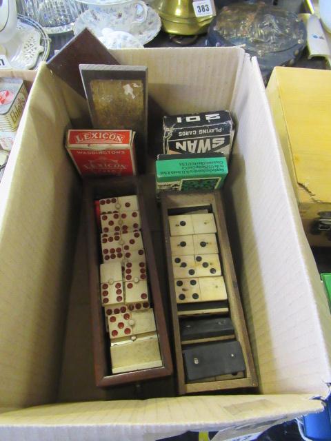 TWO SETS OF VINTAGE DOMINOES ETC Image