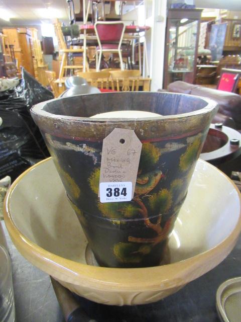 MIXING BOWL   DRUM AND A WOODEN VASE Image