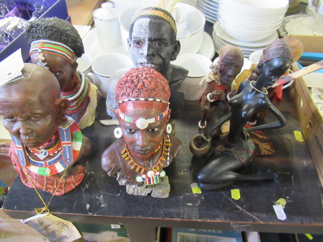 SELECTION OF AFRICAN FIGURES AND BUSTS Image