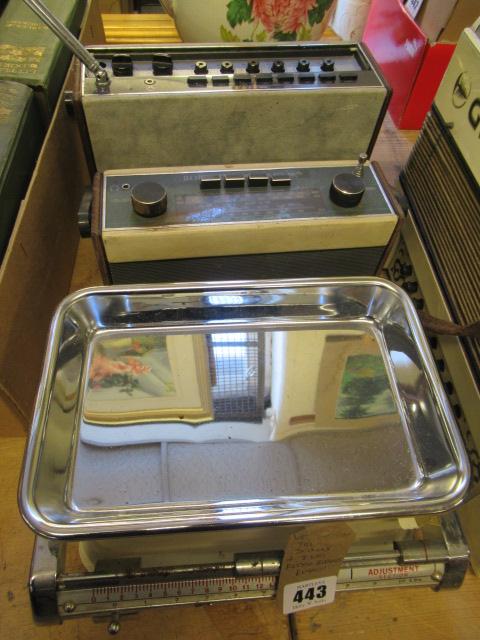 TOWER SCALES AND TWO RETRO ROBERTS RADIOS Image