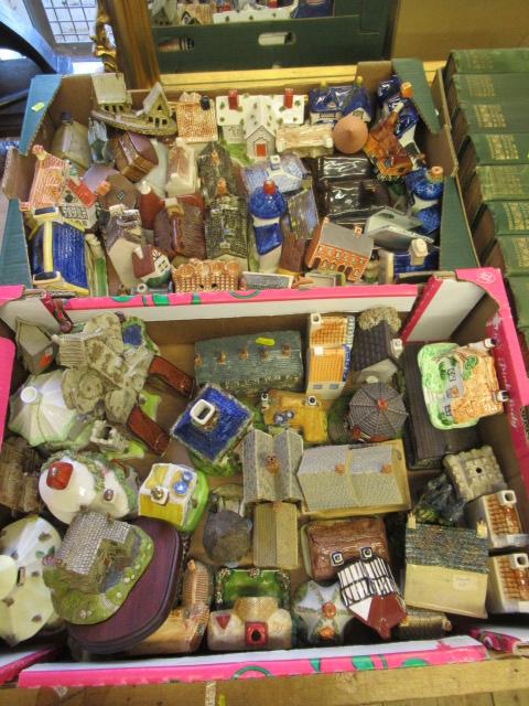 TWO BOXES OF MODEL COTTAGES ETC Image