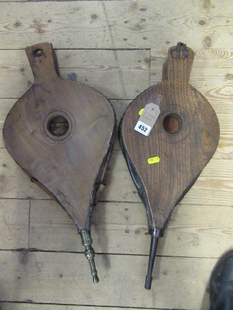 TWO PAIRS OF WOODEN BELLOWS Image