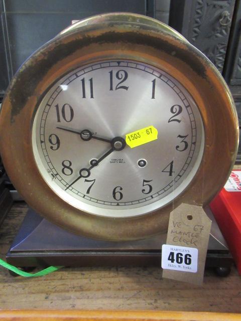 BRASS CASED MANTLE CLOCK Image
