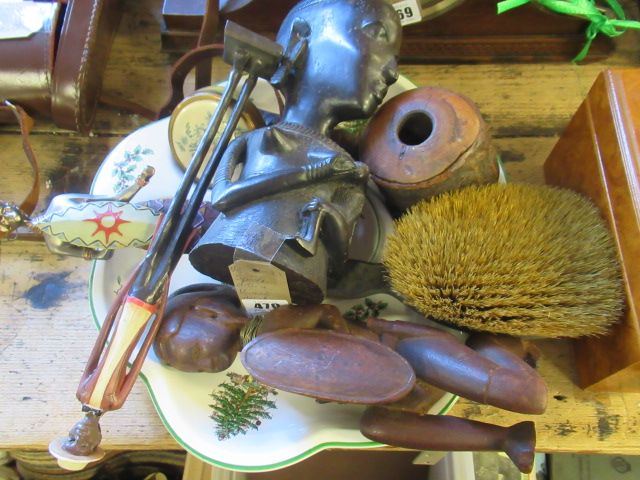 SPODE DISH AND VARIOUS ITEMS Image