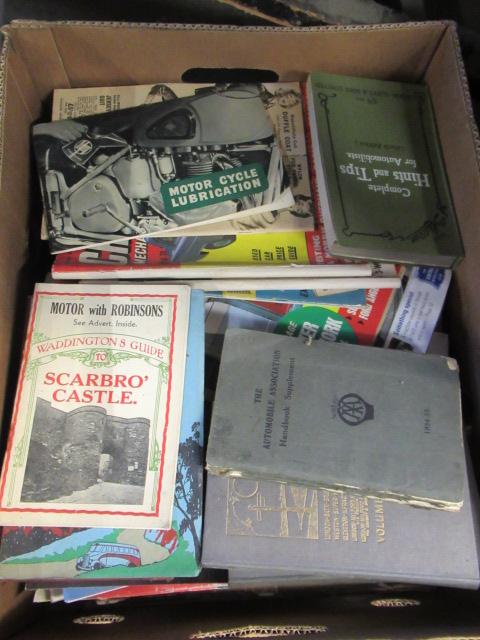 BOX OF MOTORING EPHEMERA Image