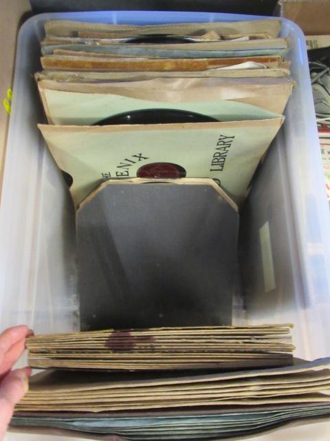 BOX OF 78 RPM RECORDS Image