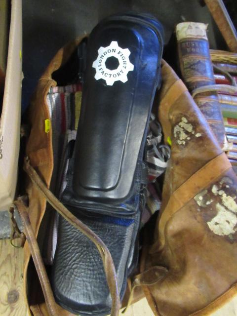 LEATHER BAG AND CONTENTS Image