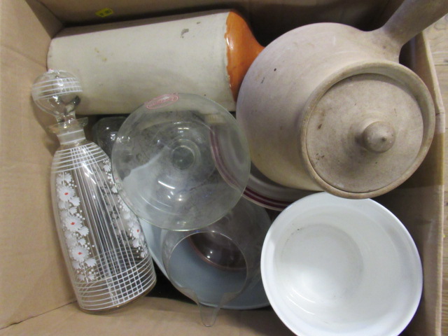 BOX OF GLASS AND CERAMICS  Image