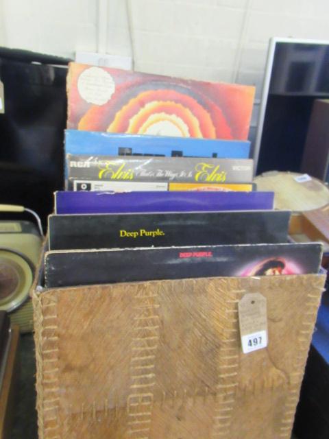 BOX OF RECORDS INCLUDING QUEEN  STEVIE WONDER ETC Image