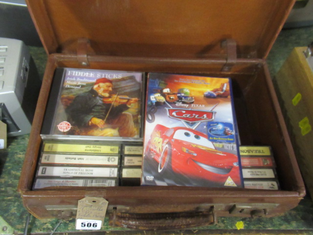 SMALL CASE OF CASSETTES  CD'S ETC Image