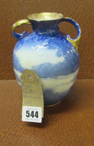 ROYAL DOULTON BLUE AND WHITE VASE Image