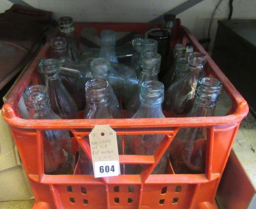 RED CRATE OF VICTORIAN BOTTLES ETC Image