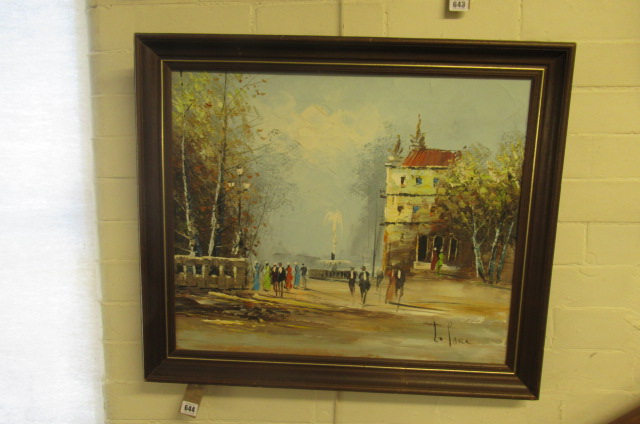 FRAMED OIL SIGNED LE PARC Image