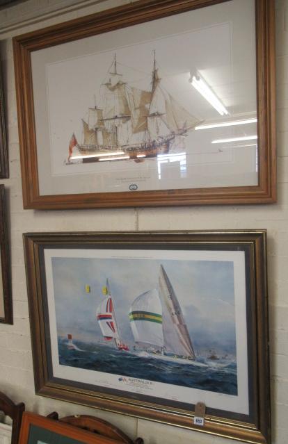FRAMED LIMITED EDITION AUSTRALIA TO 1983 AMERICAS CUP SIGNED AND ANOTHER Image