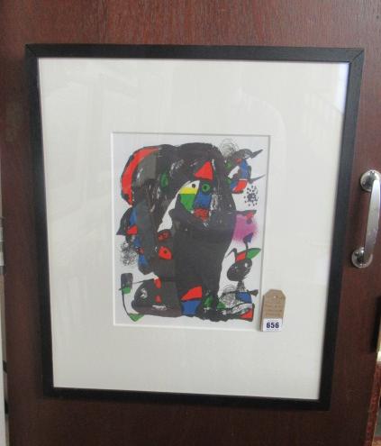 FRAMED LITHOGRAPH BY JOAN MIRO Image