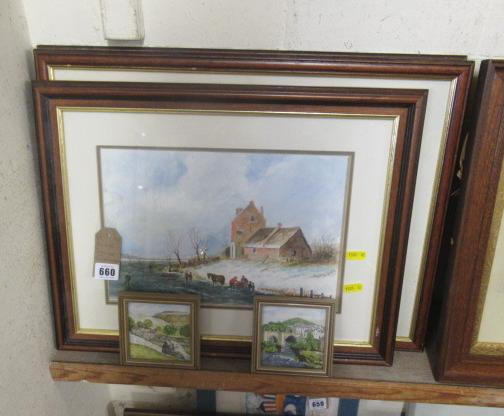FIVE WATERCOLOURS SIGNED GELSTHORPE Image