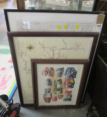 SIGNED LTD EDITION PAUL ATCHISON TRANSPORT PRINT WITH PRINTS OF HUDDERSFIELD OVERGROUND AND Image