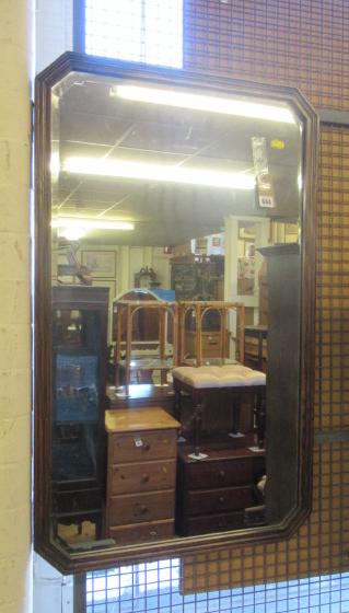 OAK FRAMED MIRROR Image