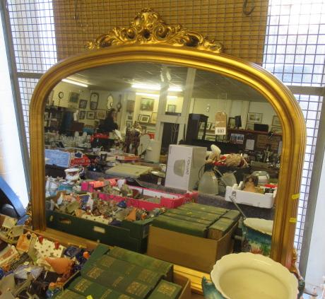 GILT OVERMANTEL MIRROR Image