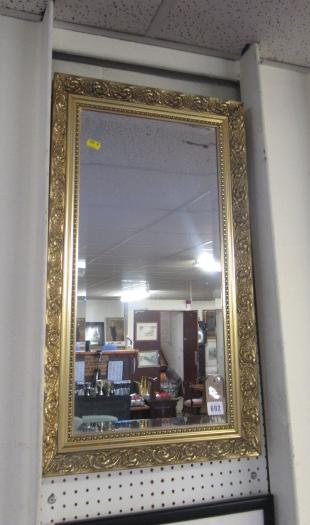 GILT FRAMED BEVELLED EDGED MIRROR Image
