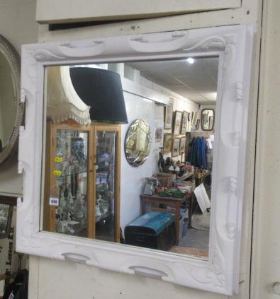 PAINTED FRAMED SQUARE MIRROR Image