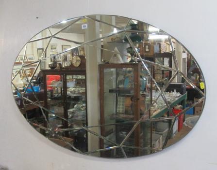 LARGE MODERN OVAL MIRROR Image