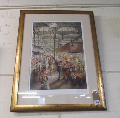 PRINT OF KIRKGATE MARKET BY JOHN BROADLEY Image