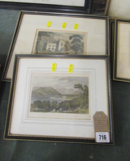 THREE ETCHINGS WINDERMERE  BOLTON HALL AND YORK Image