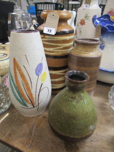 THREE WEST GERMAN VASES AND ANOTHER Image