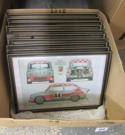 QUANTITY OF FRAMED CAR PICTURES Image