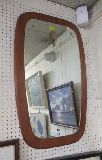 RETRO TEAK FRAMED MIRROR MIRROR Image