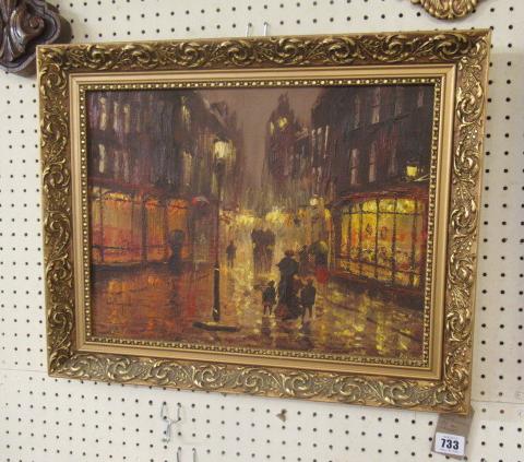 GILT FRAMED IMPRESSIONIST OIL Image