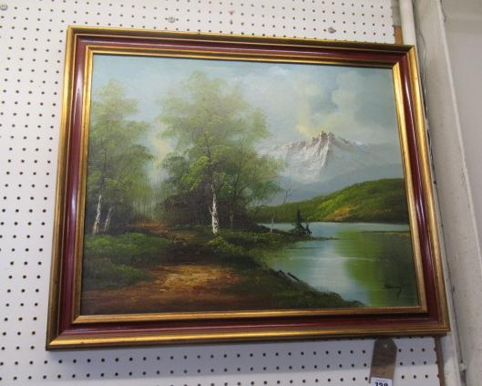 GILT FRAMED OIL LANDSCAPE SIGNED HENRY Image