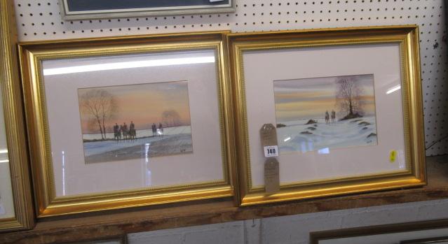 PAIR OF WATERCOLOURS BY JOHNNIE GARSTON Image
