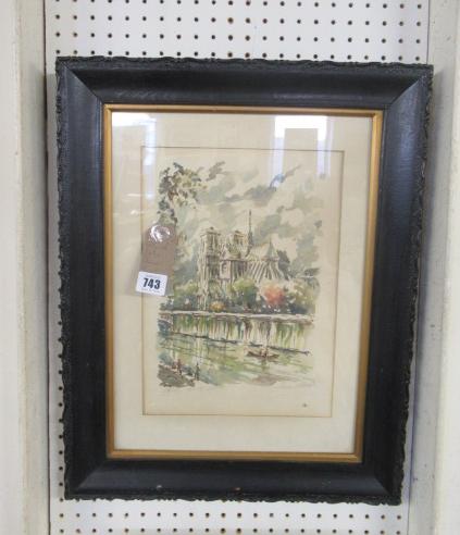 WATERCOLOUR OF NOTRE DAME Image