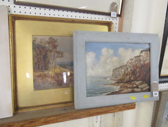 SIGNED WATERCOLOUR AND OIL Image
