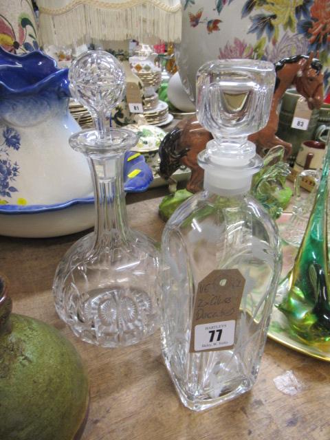 TWO GLASS DECANTERS  Image