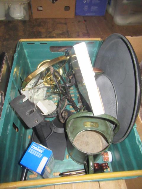 BOX OF MISCELLANEOUS INCLUDING WATERING CAN Image