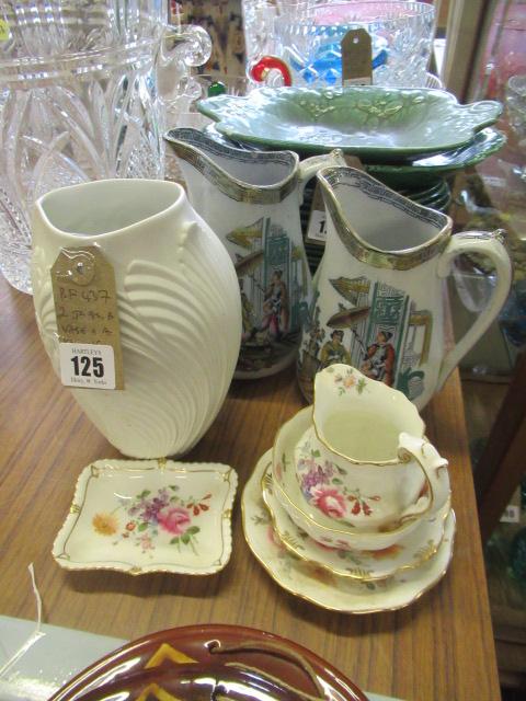 TWO JUGS, A VASE AND A QUANTITY OF ROYAL CROWN DERBY Image