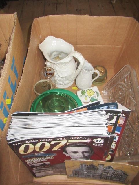 TWO BOXES OF GLASS AND CERAMICS ETC Image