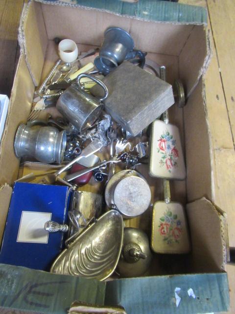 BOX OF PEWTER ETC Image