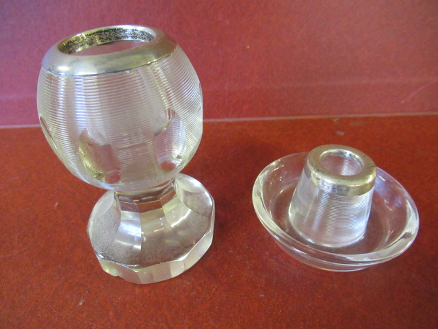 TWO SILVER MOUNTED MATCH STRIKERS Image