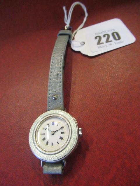 LADY'S SILVER AND ENAMEL WRISTWATCH Image