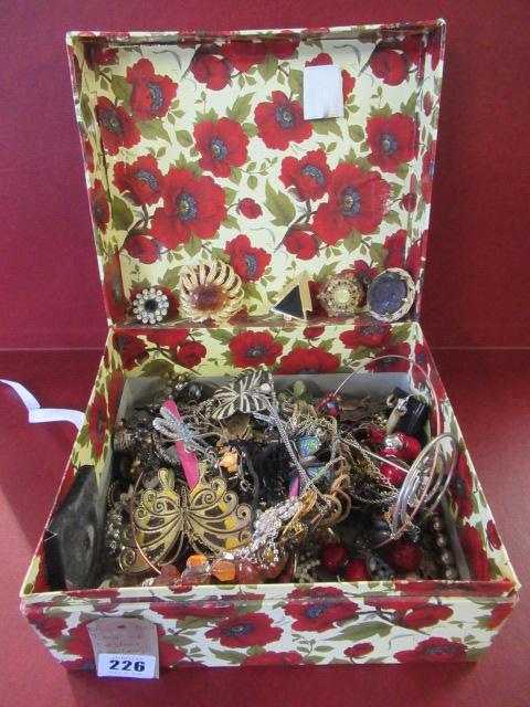 BOX OF COSTUME JEWELLERY Image
