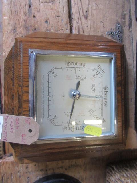 OAK CASED BAROMETER Image